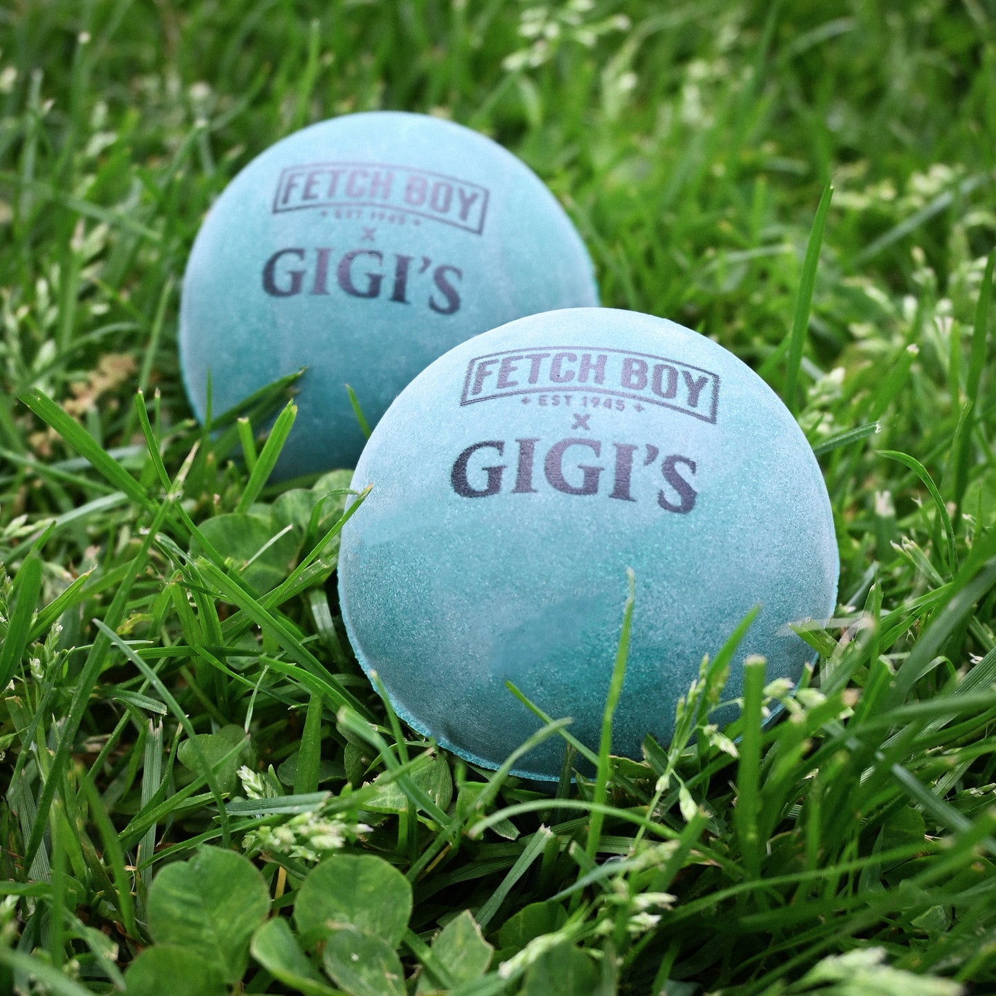 Gigi's x The O.G. of Bounce Fetch Boy Solid Rubber Dog Toy Ball 2 Pack