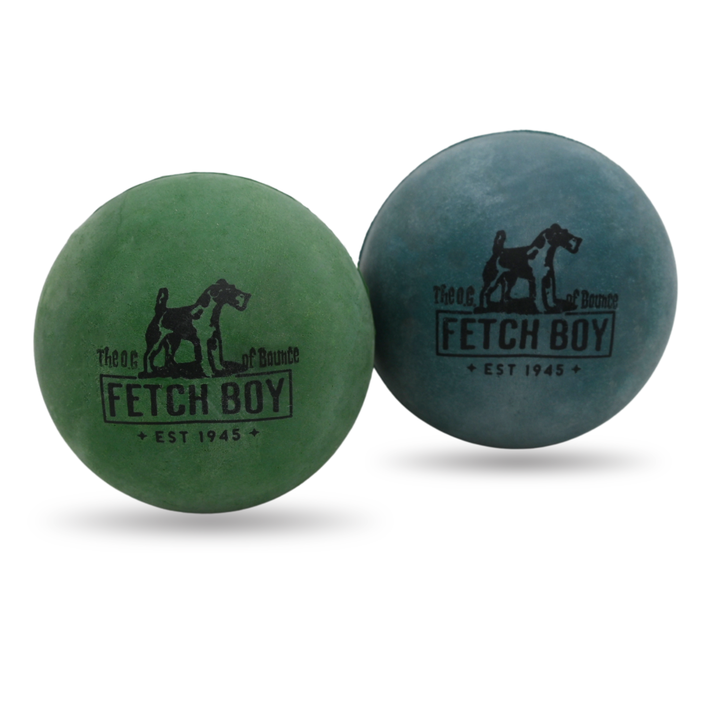 The O.G. Of Bounce Fetch Boy Rubber Dog Toy Ball, Made in USA, 2.5 inches, 2 Pack