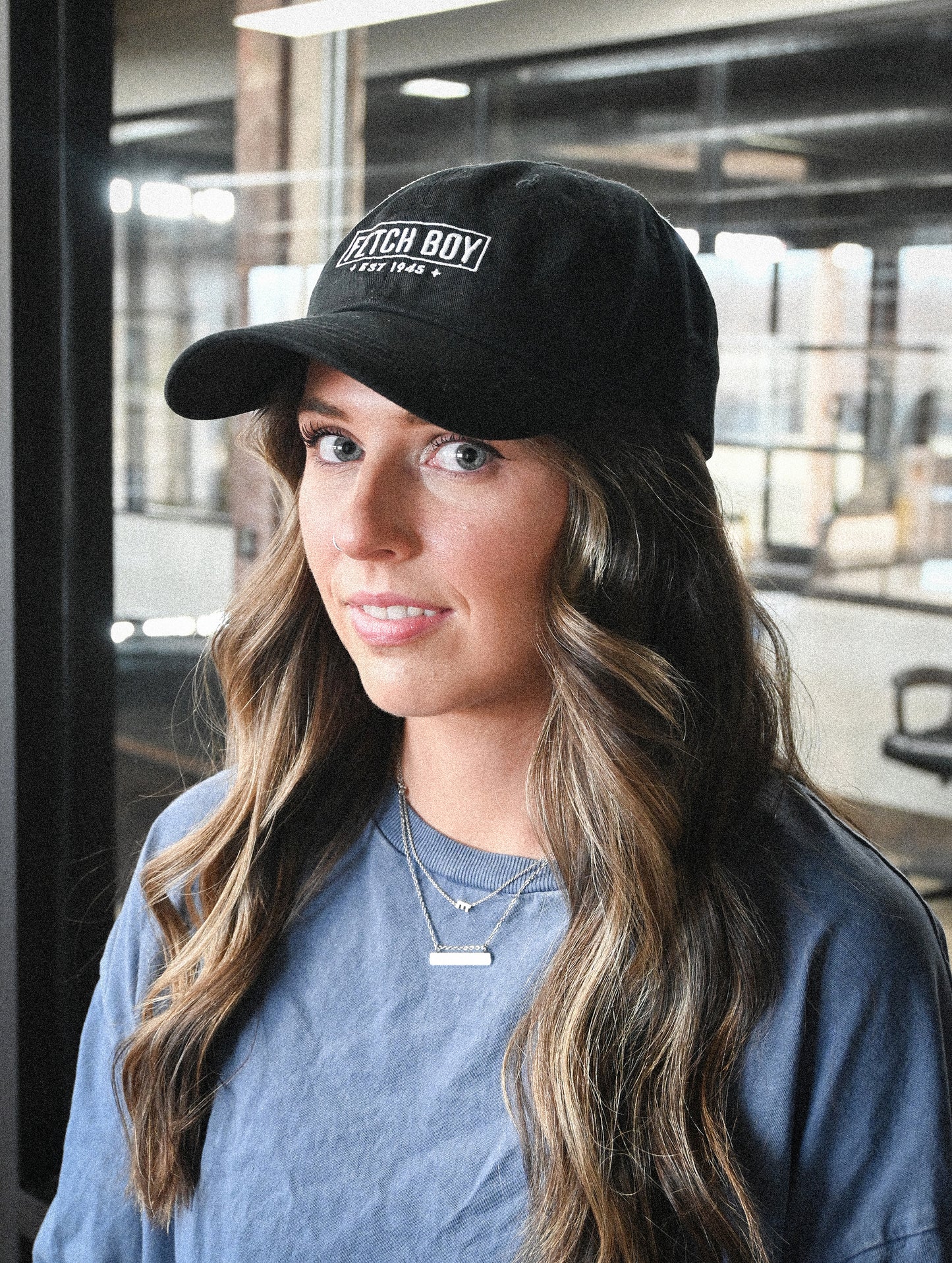 Fetch Boy Classic Baseball Dad Hat in Vintage Black..