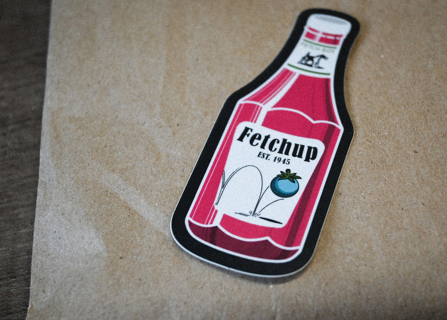 Fetch Boy Funny Fetchup Matte Sticker Ketchup Bottle