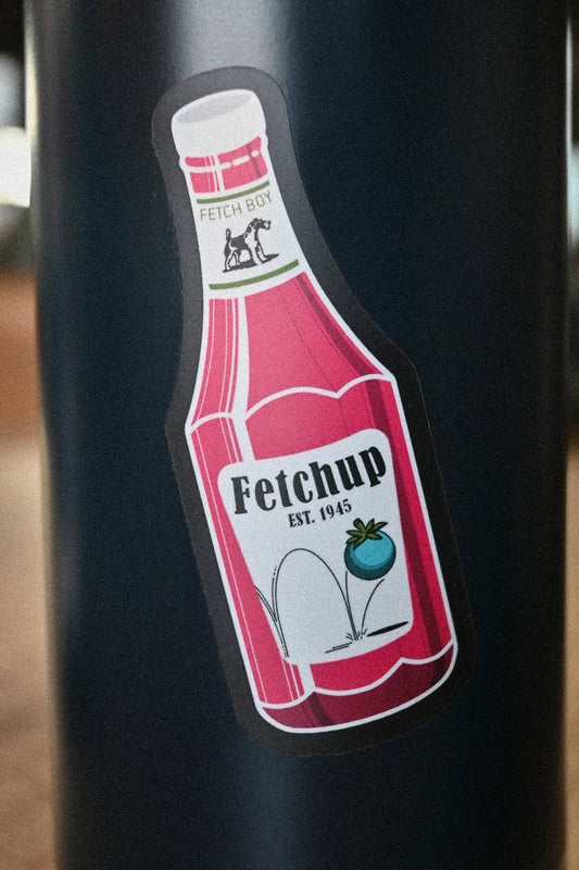 Fetch Boy Funny Sticker Fetchup Ketchup Bottle